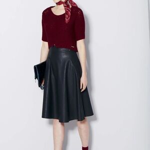 Cop.Copine NWOT Cop.Copine Elegant Black Midi Skirt Size 6